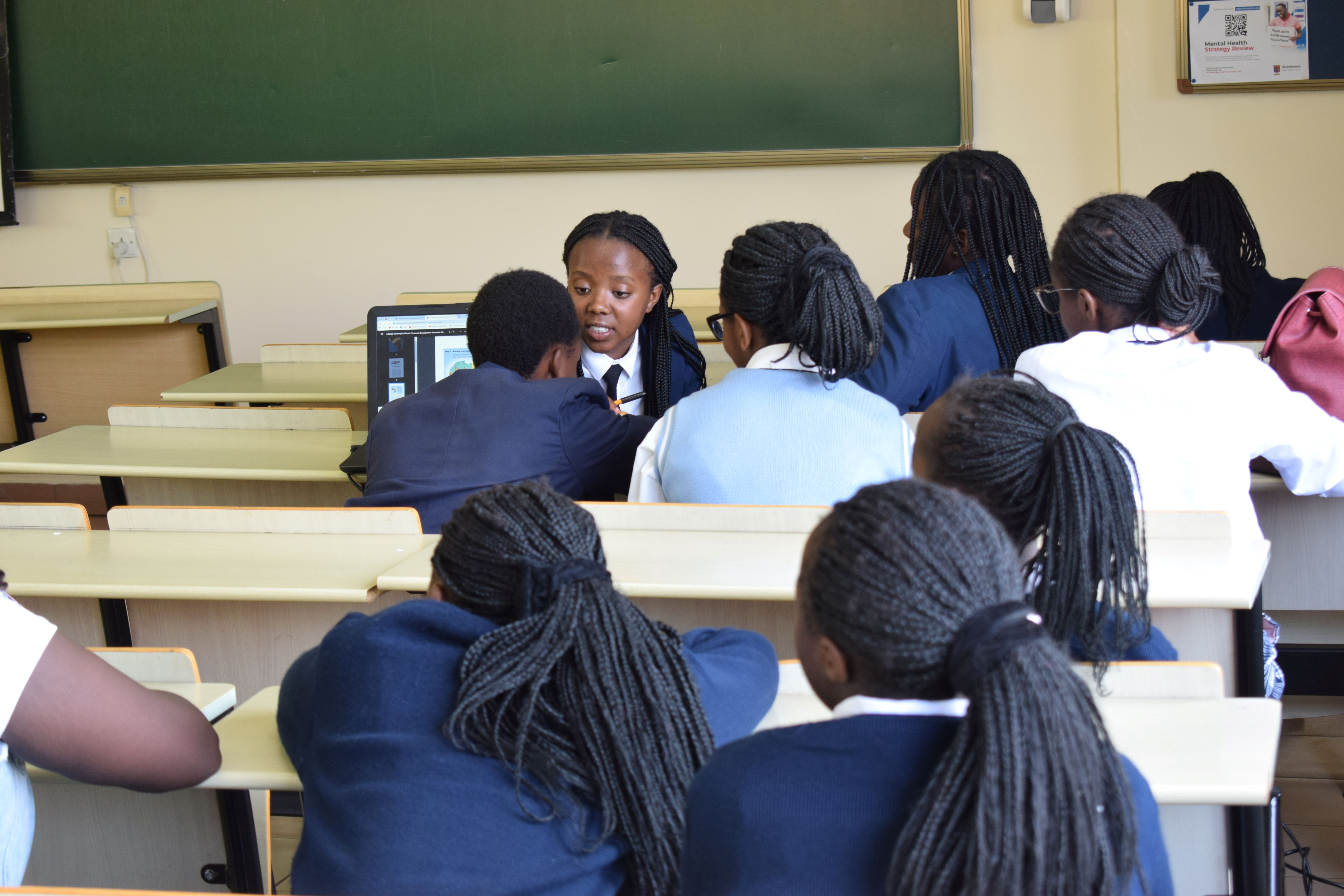 Pioneer girls students in debate club